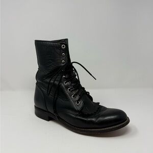 VTG Justin Western Kiddie Lafe Up Boots Size 8 1/2